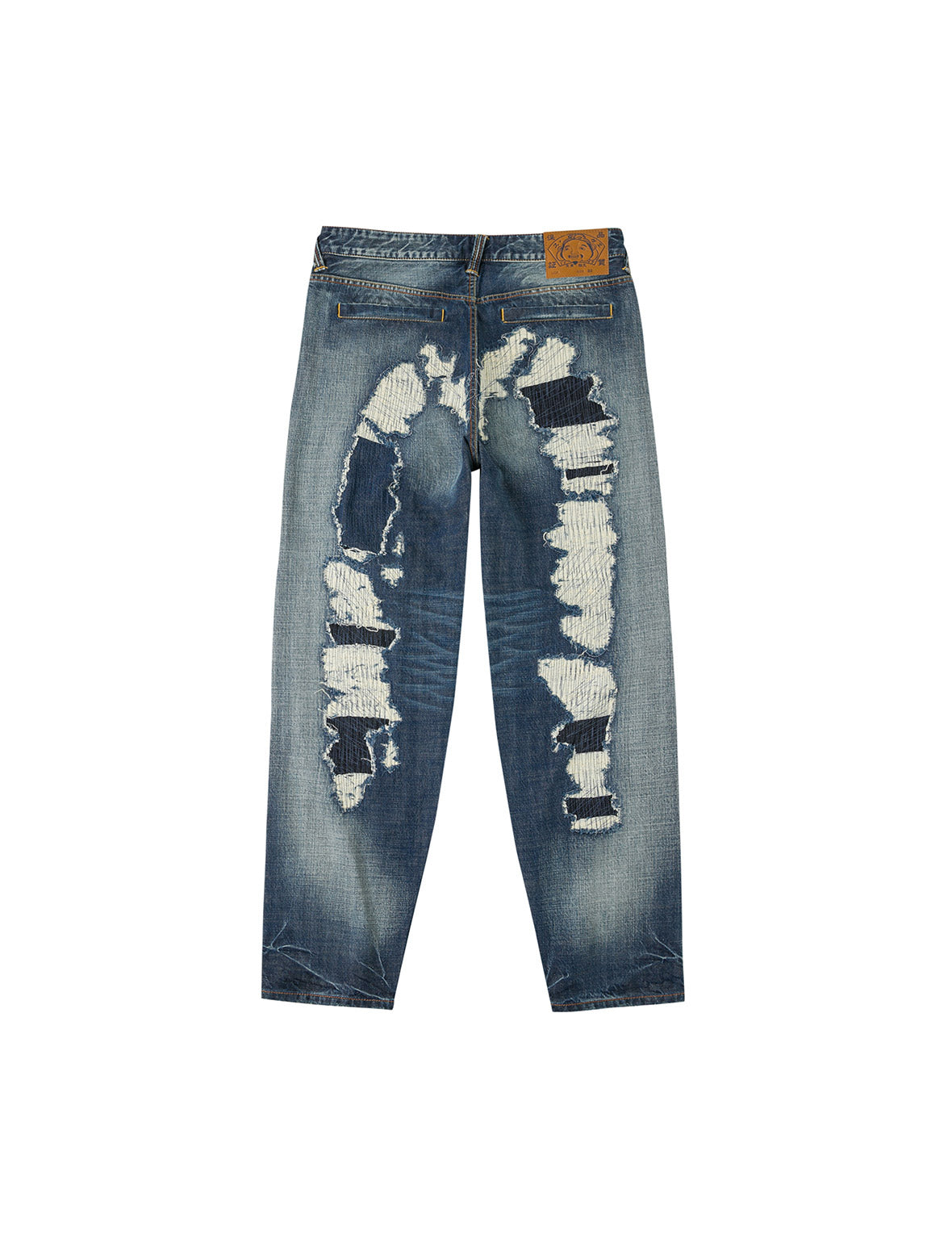 Washed Distressed Daicock Relax Fit Jeans #2030